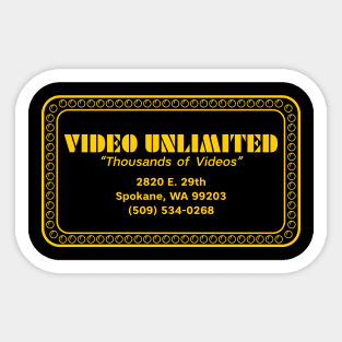 Video Unlimited Video Store Sticker